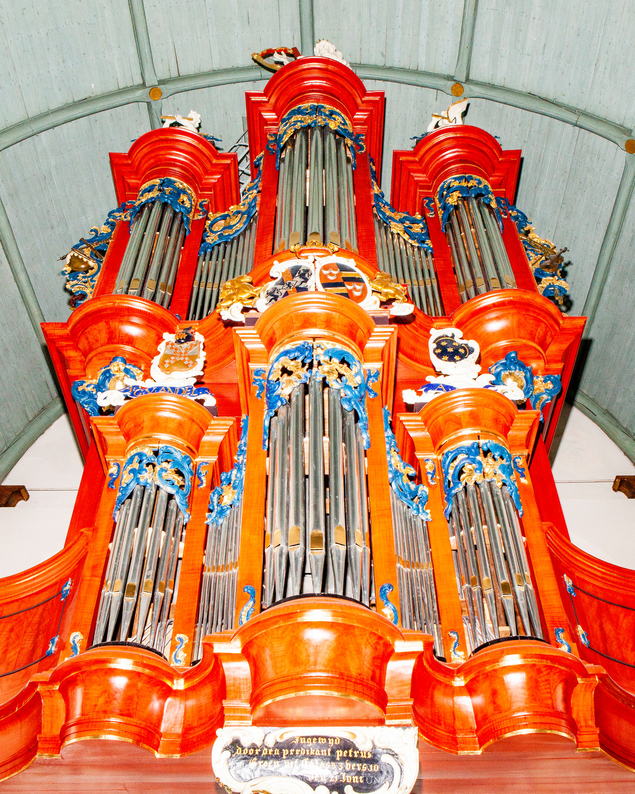 Het De Crane-orgel in de Hervormde Kerk in Waspik.  Beeld Hilde Harshagen