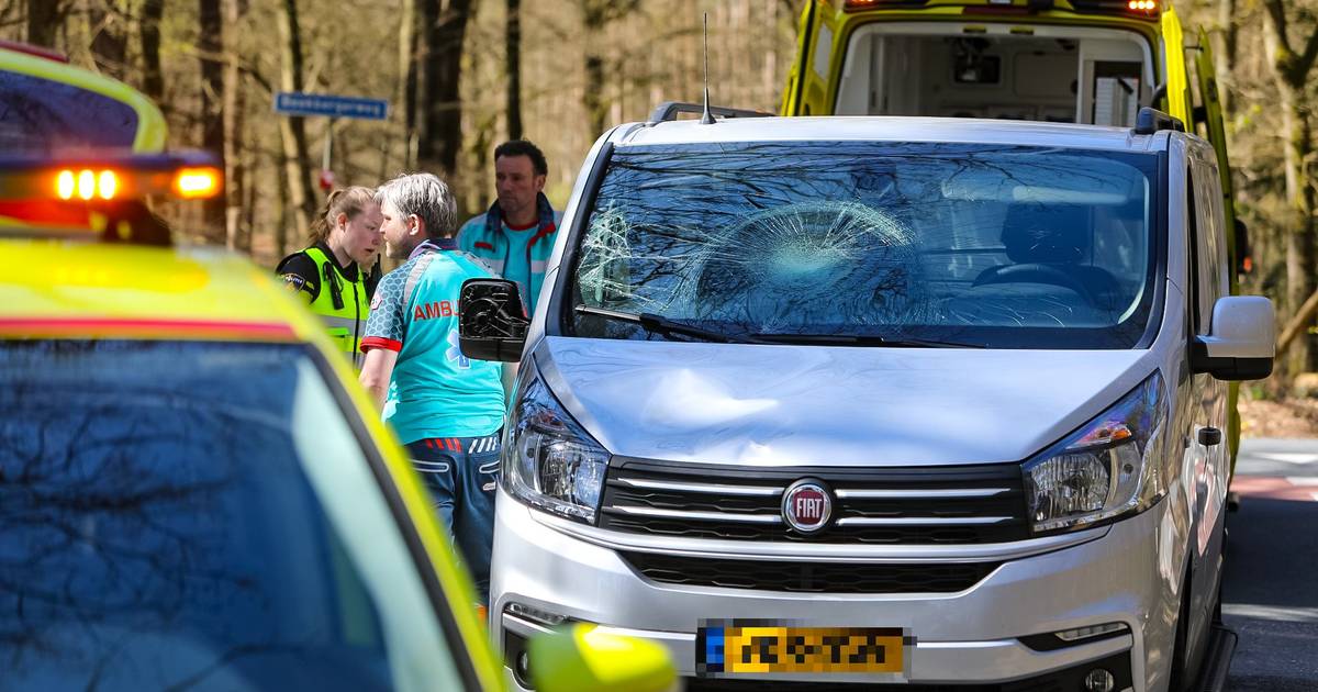 Fietser gewond bij harde botsing met bestelbus in Loenen.