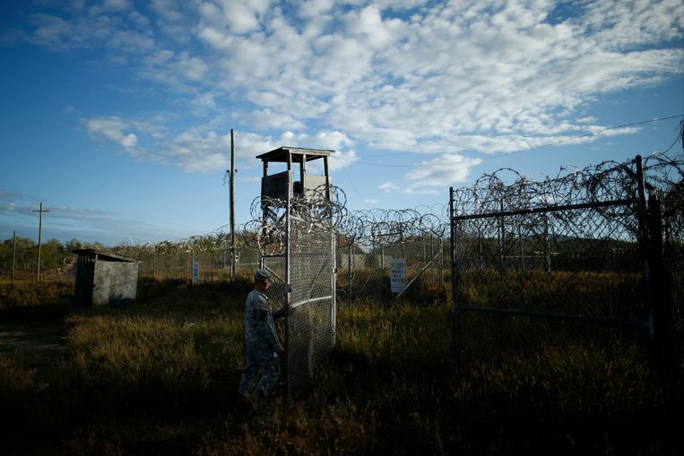 Camp X-Ray di Teluk Guantanamo.  gambar AP