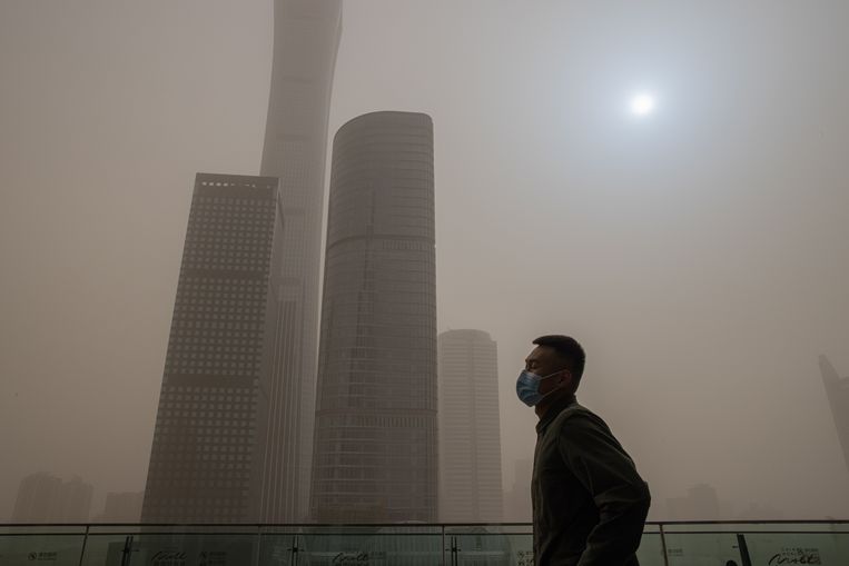 Smog in Peking. Beeld EPA