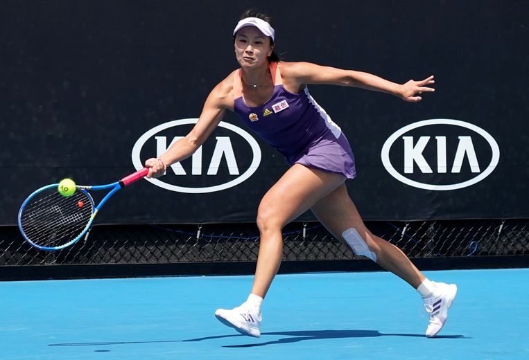 Peng Shiai op de Australian Open in 2020.  Beeld REUTERS