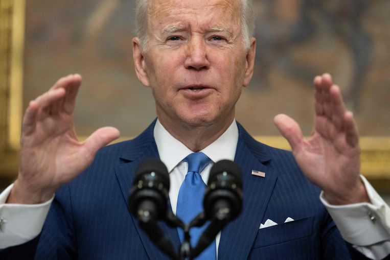 Biden wil tevens bevroren tegoeden van Russische oligarchen aan Oekraïne geven Beeld AFP