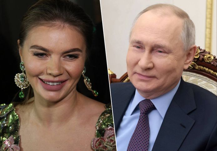 De Russische president Vladimir Poetin (70) zou een relatie hebben met de 39-jarige Alina Kabajeva (links).