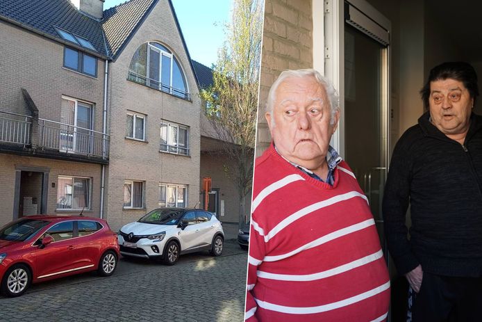 De moord vond plaats in het appartement met de rode wagen voor de deur in de Prins Leopoldstraat 11 in Burcht. Buren Willy Meersman en Jean-Pierre Van Lombergen getuigen.