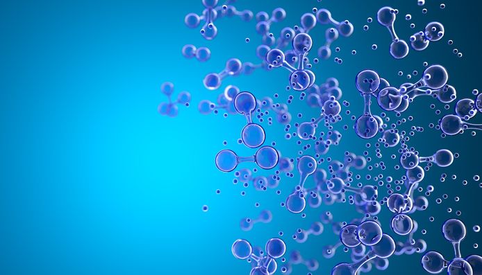 Waterstofmoleculen.