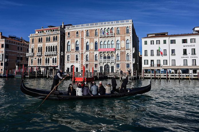 Toeristen in Venetië.