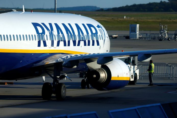 Een vliegtuig van Ryanair.