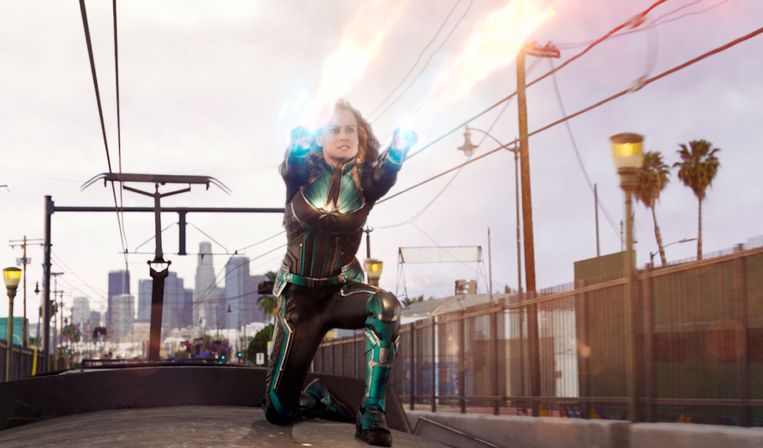 Brie Larson als Captain Marvel. Beeld AP