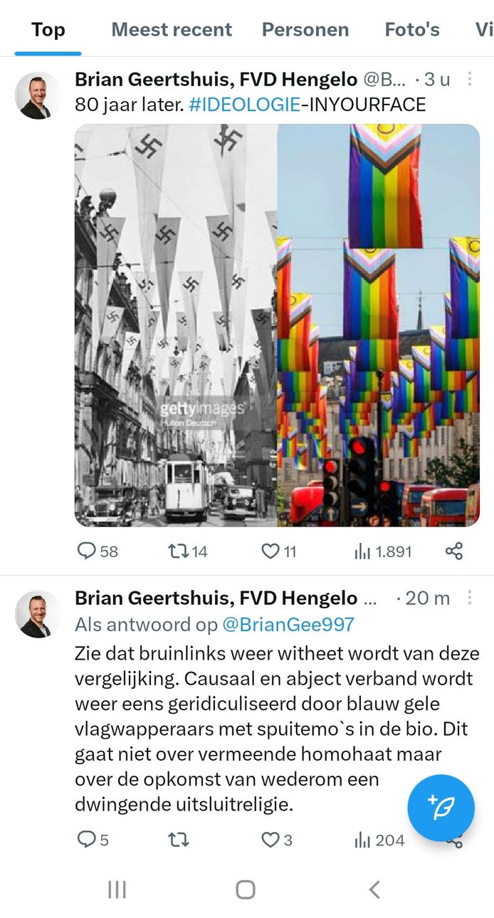 De verwijderde tweet.