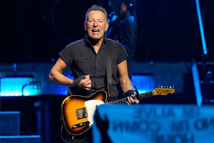 Bruce Springsteen afgelopen februari tijdens een concert in Tampa, Florida.