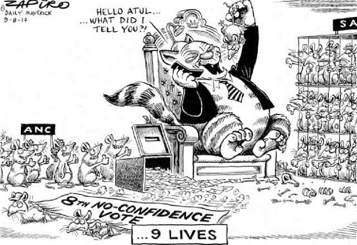 Cartoonist Zapiro op de Zuid-Afrikaanse site Daily Maverick. Beeld sm