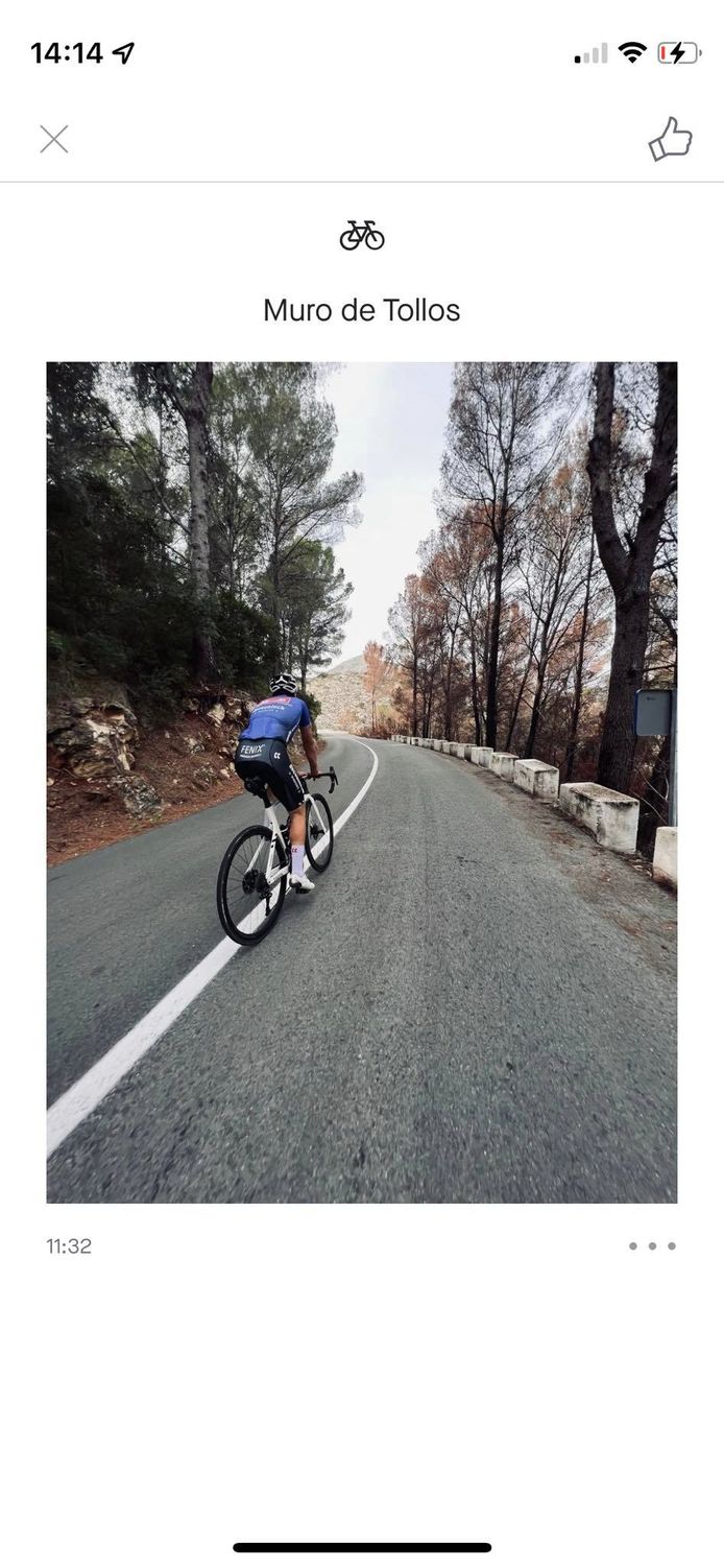 Van der Poel si allena a Calpe.