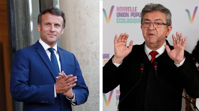 Emmanuel Macron en Jean-Luc Mélenchon.