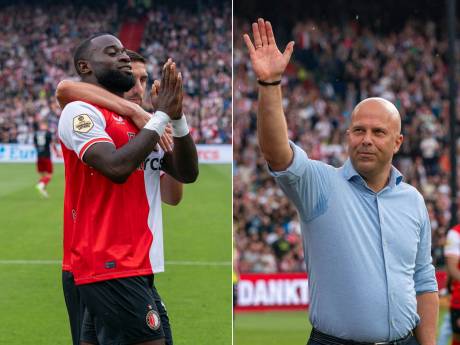 Ook Lutsharel Geertruida leek afscheid te nemen van Feyenoord: ‘Arne Slot is heel belangrijk voor mijn loopbaan geweest’