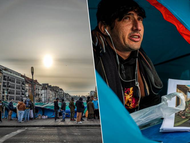 REPORTAGE. Deze Afghanen slapen in Brussel in de vrieskou op straat: “We kruipen met drie in één tentje om toch wat lichaamswarmte te hebben”