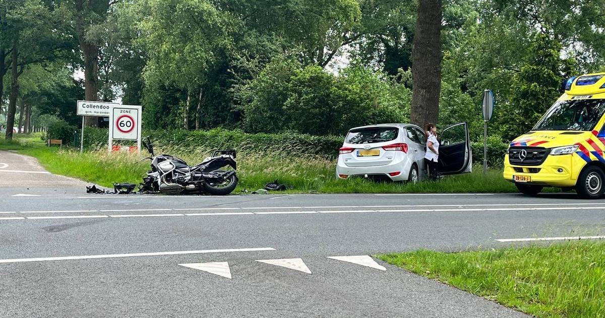 Motorrijder overleden na botsing met auto Heemserveen.