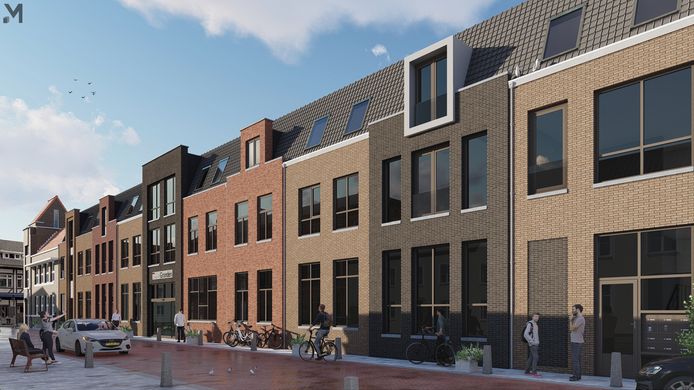 Voorzijde nieuwbouw Nieuwstraat-Zuid, Terneuzen.
