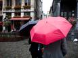 Regenweer in Brussel, beeld ter illustratie.