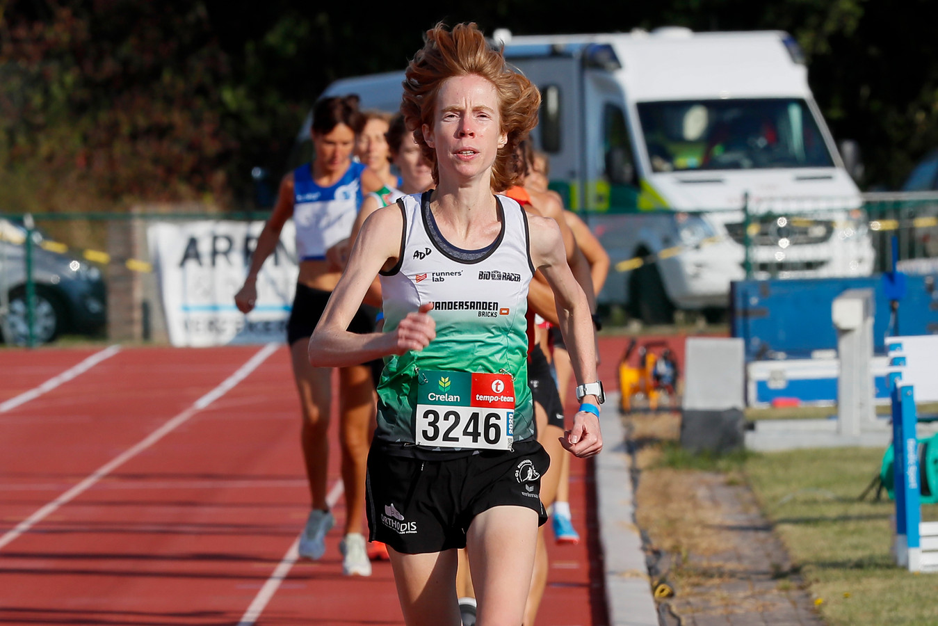 Mieke Gorissen Belgisch kampioene 5000m bij de masters Foto hln.be