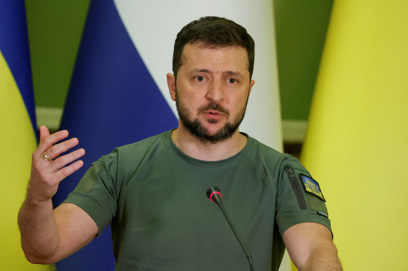 De Oekraïense president Volodymyr Zelensky.