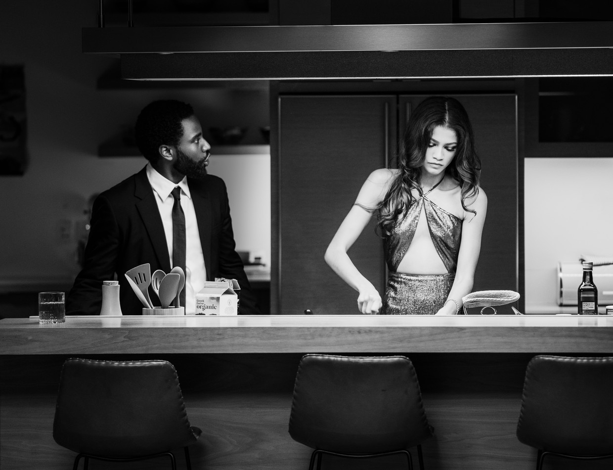 John David Washington en Zendaya in 'Malcolm & Marie'. Beeld DOMINIC MILLER/NETFLIX © 2021