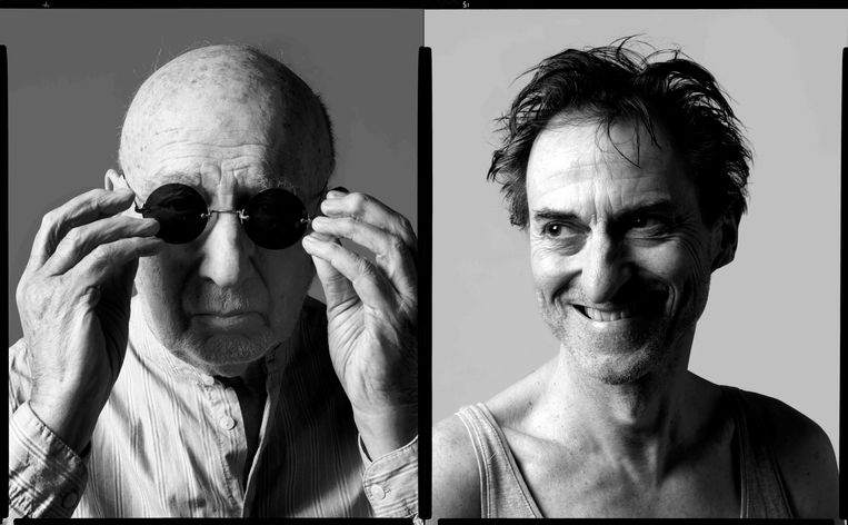 Hans Croiset en René van 't Hof, die respectievelijk de blinde man en diens knecht zullen vertolken in ‘Eindspel’.  Beeld Annaleen Louwes
