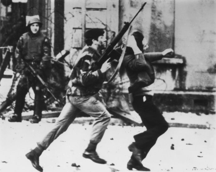 Beeld van tijdens het protest op 30 januari in 1972.