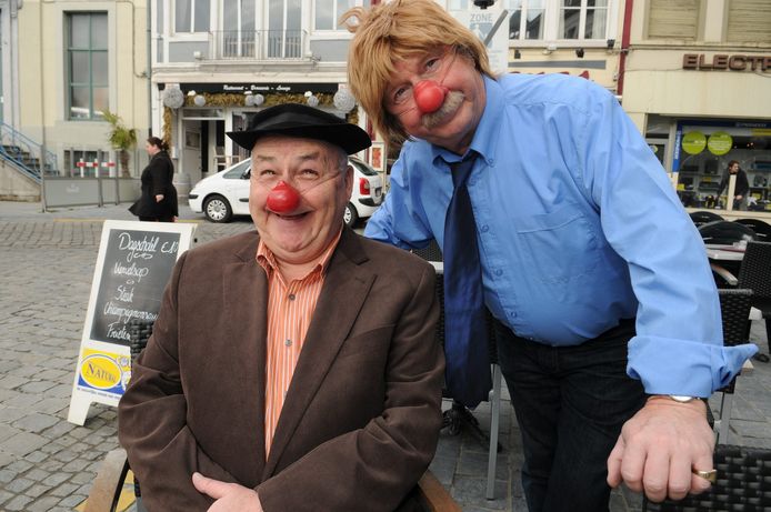 Pat Remue en Dirk Lajoie als circusartiesten