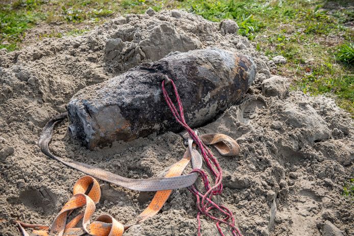 Een soortgelijke Engelse bom die in april 2019 in Zeeuws-Vlaanderen werd gevonden.