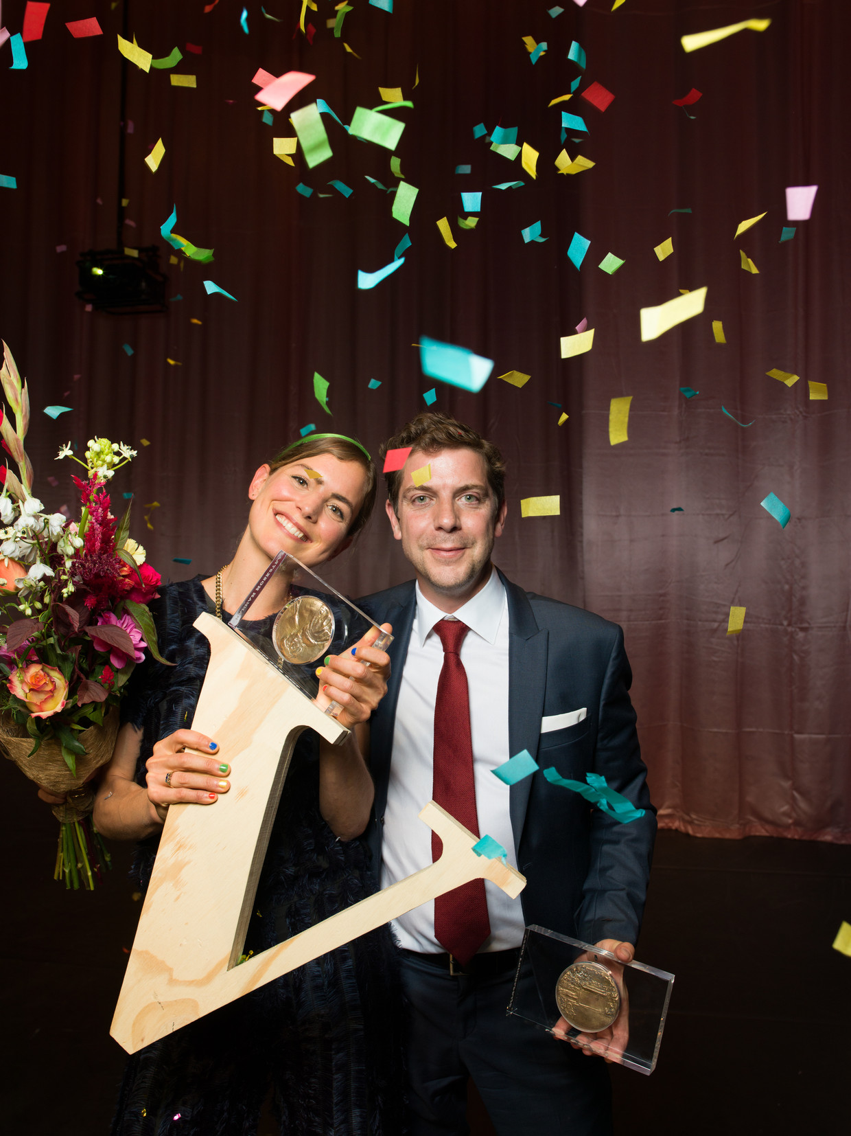 Winnaars Hannah Hoekstra en Ramsey Nasr.