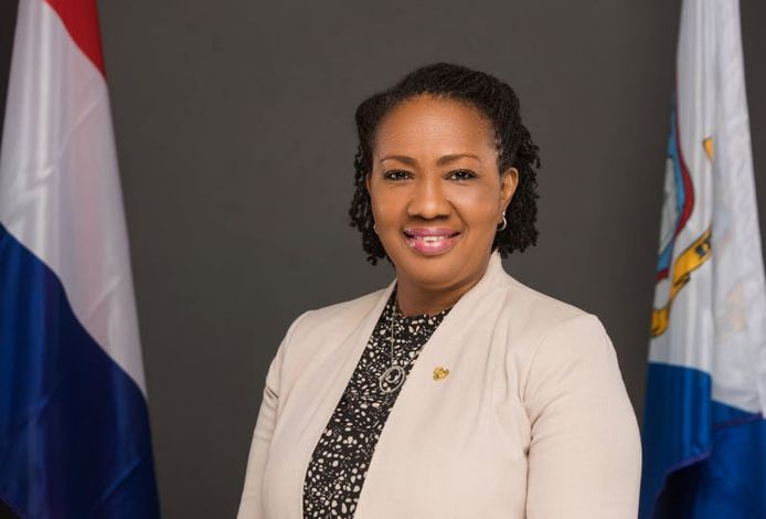 Minister-president van Sint Maarten Silveria Jacobs.
