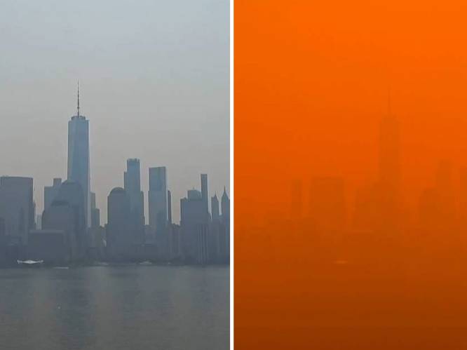 Video van de Dag: Timelapse toont hoe New York oranje kleurt door bosbranden