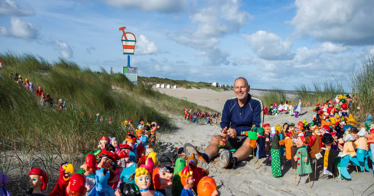 ‘We horen er allemaal bij in de maatschappij’ laten 3000 kleurrijke poppenkastpoppen strandgangers z