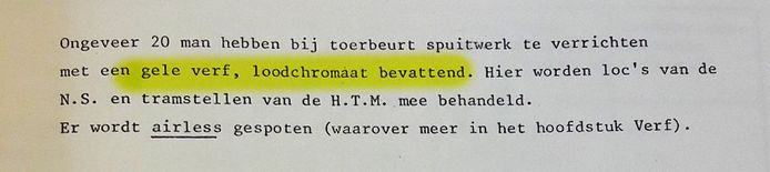 Onderzoek naar de gezondheidstoestand van verfspuiters bij NedTrain in Tilburg (1979).
