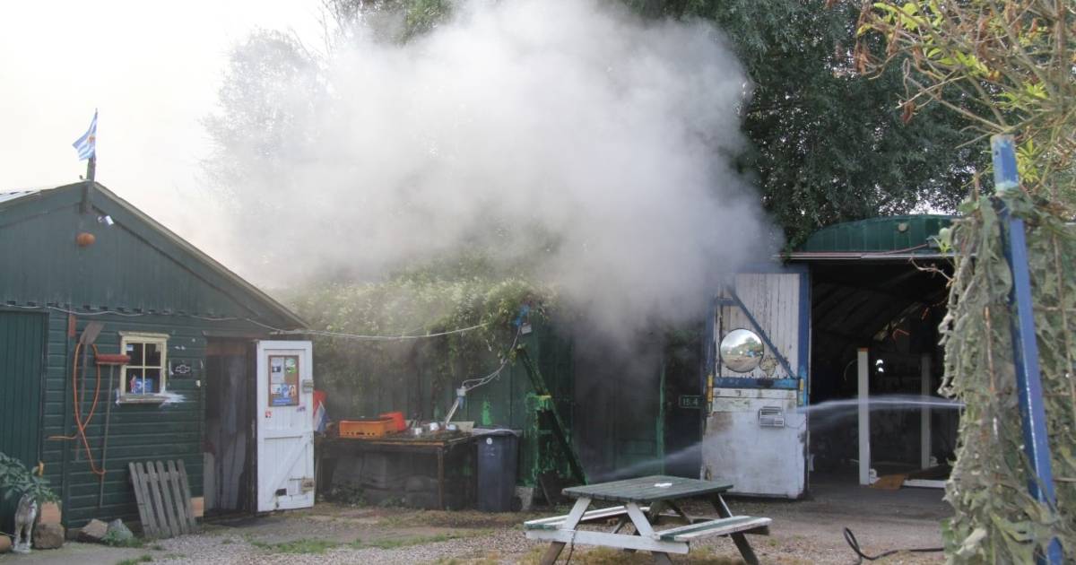 Treinverkeer moet snelheid minderen door brand in schuurtje - De Gelderlander