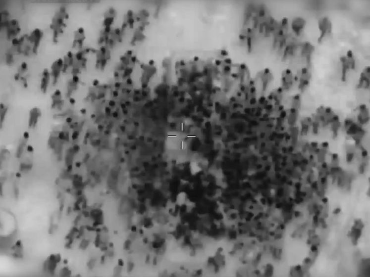Luchtbeelden tonen dodelijke bestorming op hulpkonvooi Gaza