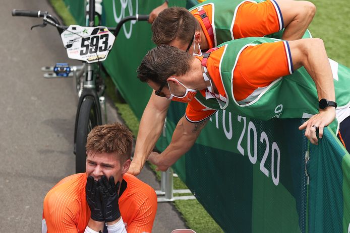 Niek Kimmann kan het nog niet geloven: hij is olympisch kampioen.