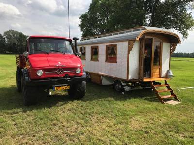 Woonwagens op Oldtimershow Saasveld