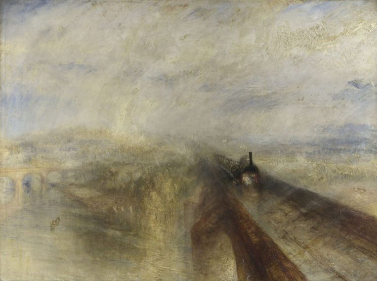 William Turner, 'Rain, Steam and Speed - The Great Western Railway'(1844). Beeld 