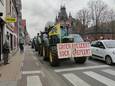 De landbouwers verzamelden donderdagnamiddag in het centrum van Wevelgem om te protesteren.