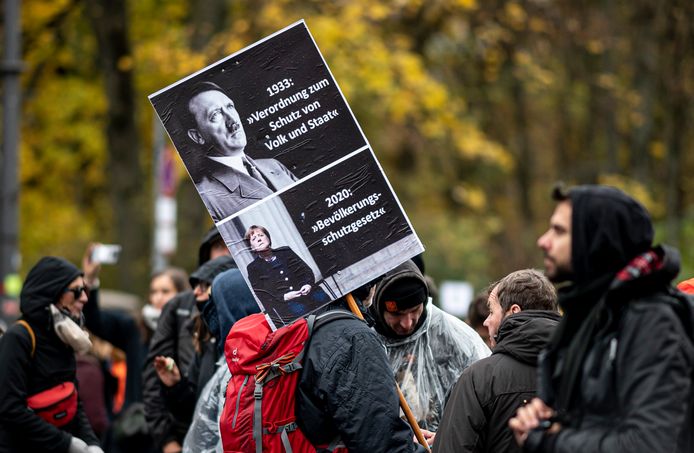 Protest in Berlijn deze week.