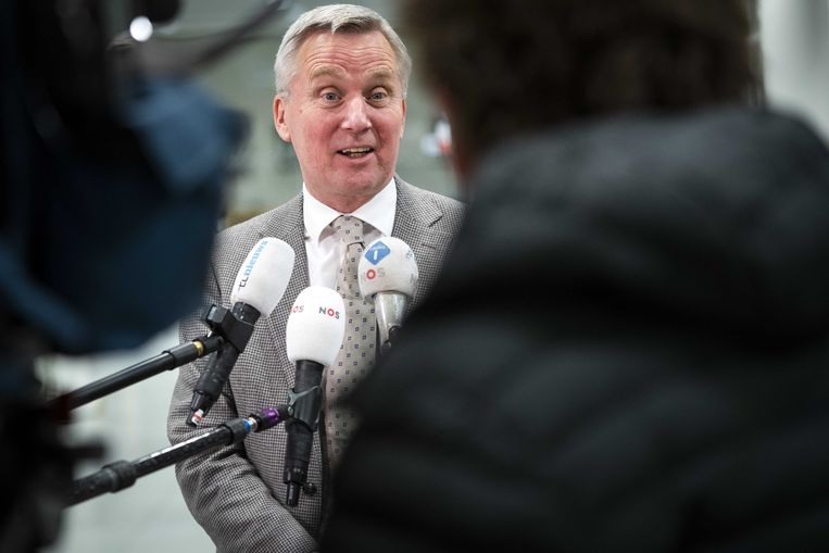 Staatssecretaris Eric van der Burg (justitie en veiligheid) voorafgaand aan een bijeenkomst van het Veiligheidsberaad.  Beeld ANP