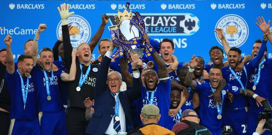 Leicester City werd in 2016 kampioen.