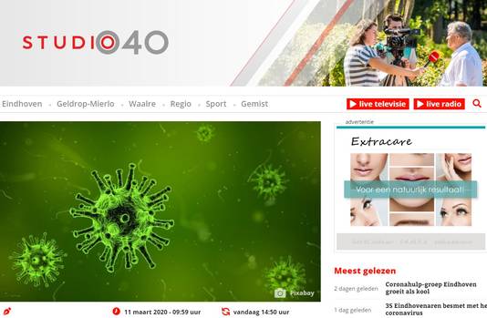 Lokale omroep Studio040 in Eindhoven onderzoekt of de lokale zender meer en langere uitzendingen kan maken om aan de behoefte aan informatie over het corona-virus te voldoen.
