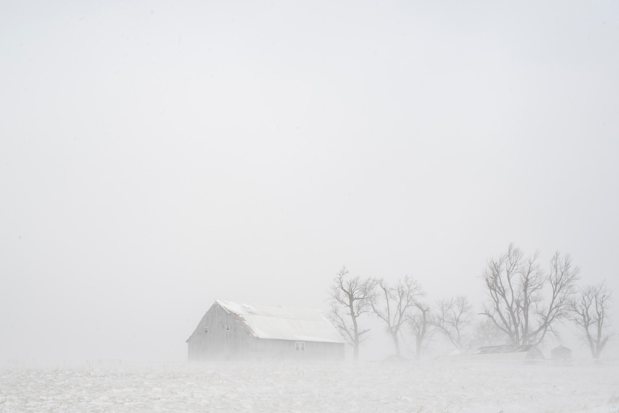 A winter storm brought wind chills and whiteout conditions to over 30 degrees below zero in eastern Iowa.  Image by AP