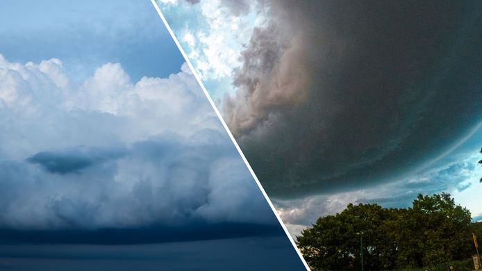 De bijzondere wolk die vanaf Enschede te zien was.