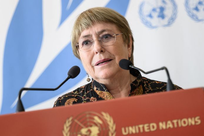 De Hoge Commissaris voor de Mensenrechten van de Verenigde Naties, Michelle Bachelet.