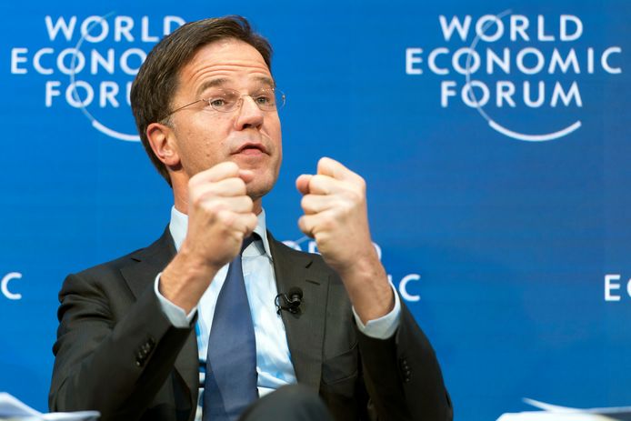 Rutte eerder bij het WEF, tijdens de editie van 2019.