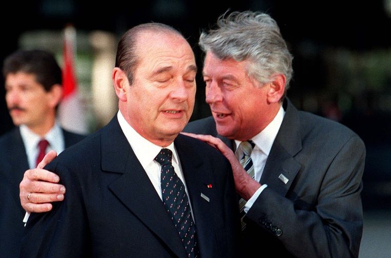 Met president Chirac bij de opening van de Eurotop in Amsterdam. Beeld ANP