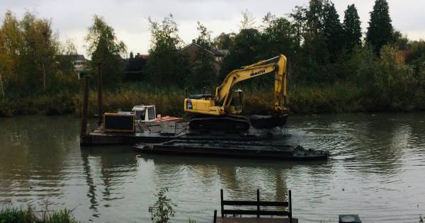 Twee weken baggeren in put Bruchem